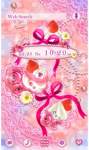 Android application Pink Wallpaper Sparkly Sweets screenshort