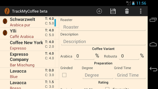 TrackMyCoffee Screen 3