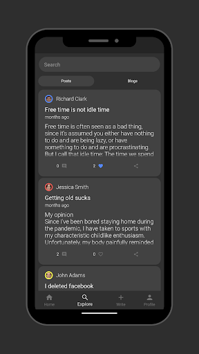 Android application Blogspace - Blog, read & write screenshort