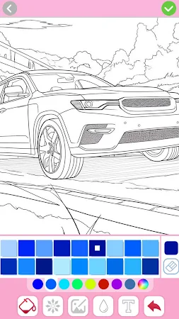 Game screenshot Car Coloring～車の塗り絵・色塗りゲーム～ mod apk