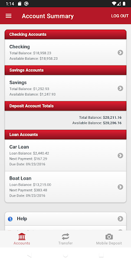 Fayette Federal Employees FCU Screen 2