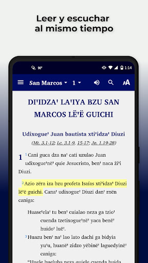 Android application Zapotec Choapan Bible screenshort