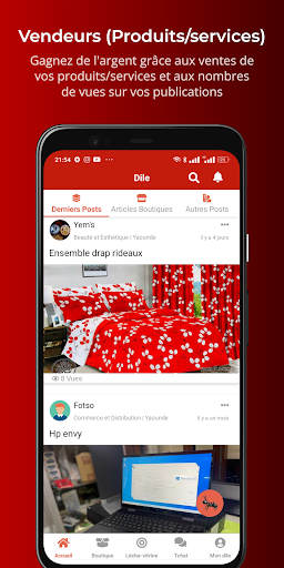 Android application Dile: Business & Social Market screenshort