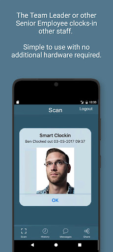 Android application Smart Clockin Manager screenshort