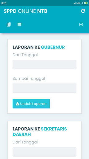 Android application SPPD Online NTB screenshort