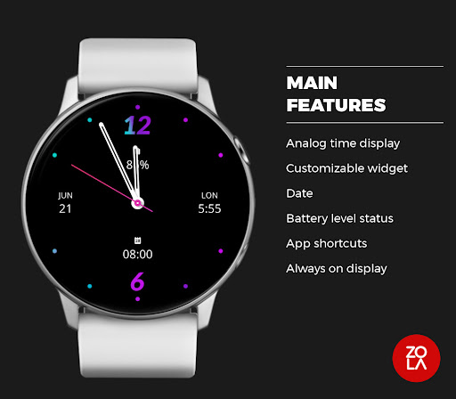 Black Style Watch Face Screen 2
