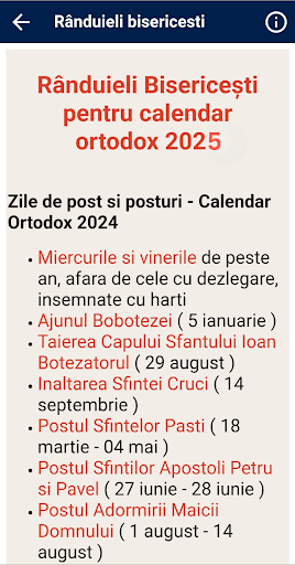 Calendar Ortodox 2025 Screen 3