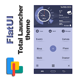 รูปไอคอน Тема FlatUI для Total Launcher