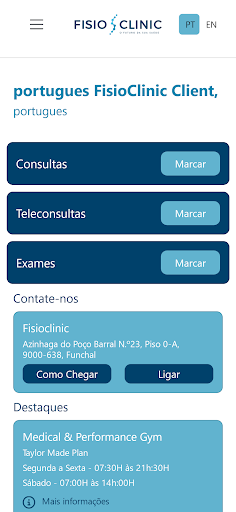 FisioClinic Screen 3
