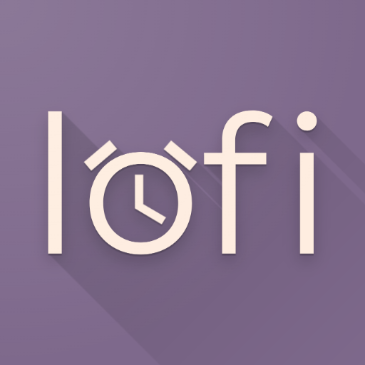Lofi music alarm clock logo