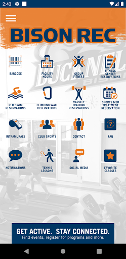 Android application Bucknell University Recreation screenshort