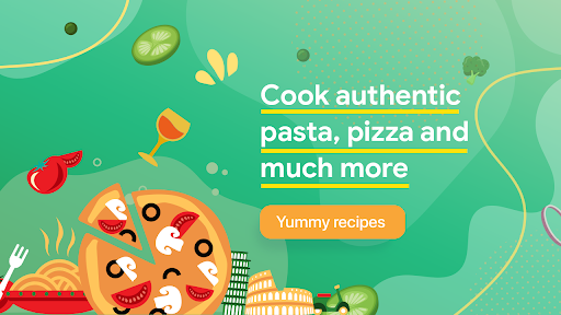 Android application Italian recipes app screenshort