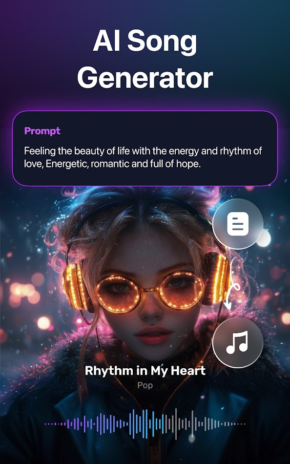 #7. AI Music : Song Generator (Android) 由: Virals Dijital Hizmetler A.S.