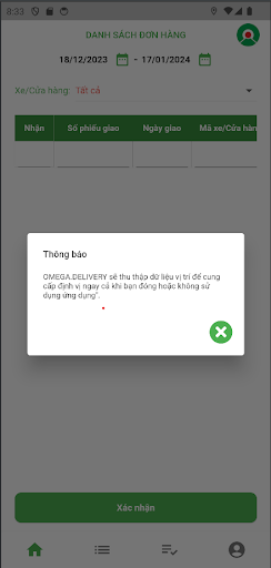 Omega Delivery Screen 3