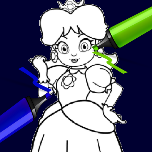 princess-daisy-and-peach-coloring-pages