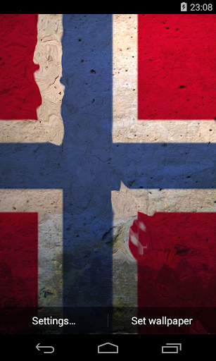 Android application Flag of Norway Live Wallpaper screenshort