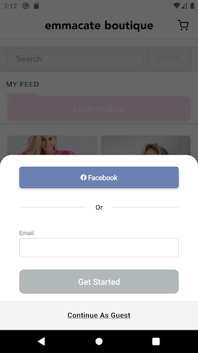 Android application emmacate boutique screenshort