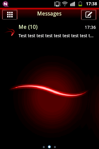 Android application Simple Red Theme GO SMS screenshort