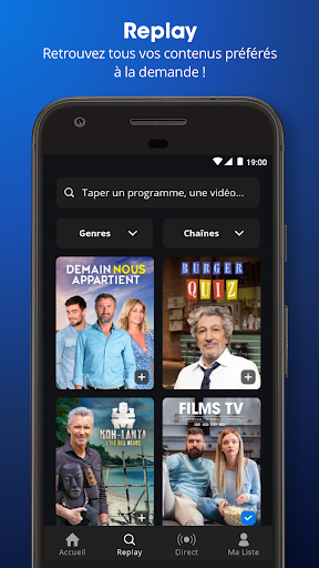 Android application TF1+ : Streaming pour Freebox screenshort