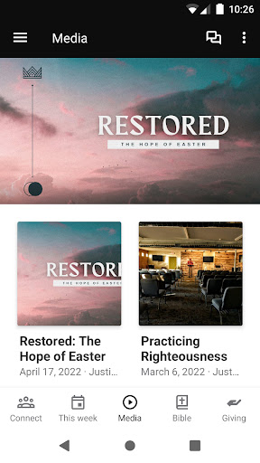 Android application Restore Church Albuquerque screenshort
