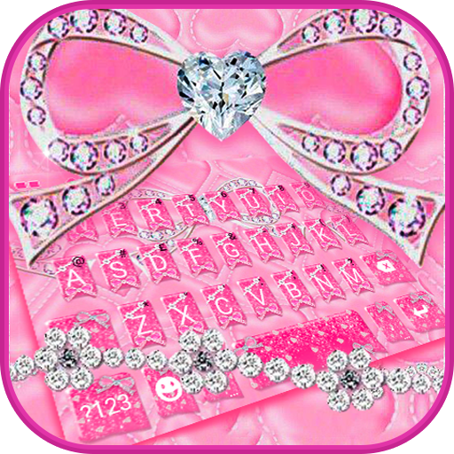 Diamond Pink Bowknot Keyboard   Icon