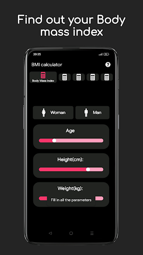 Android application BMI Calculator screenshort
