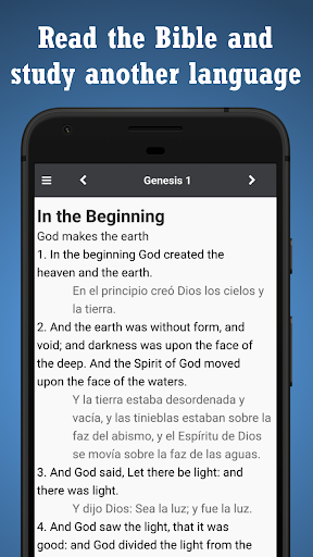 Android application BIBLE SPANISH ENGLISH screenshort