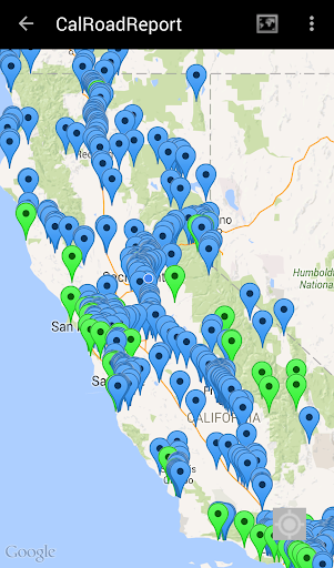 CalRoadReport Travel & Traffic Screen 3