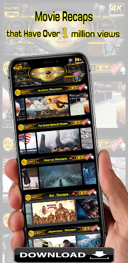 Android application 1M Views Movie Recaps screenshort
