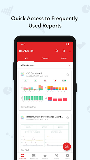 Android application ManageEngine Analytics Plus screenshort
