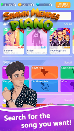 Shawn Mendes Piano Tiles - Screenshot 1
