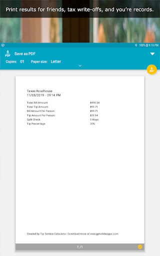 Tip Service Calculator