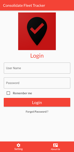 Android application CONSOLIDATE FLEET TRACKER screenshort