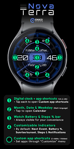 Nova Terra - watch face screenshot 5