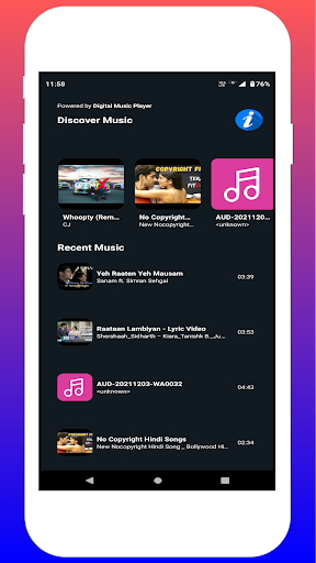 Android application Digital Music Player screenshort