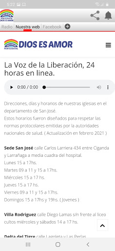 Android application Radio Dios es Amor - San José, screenshort