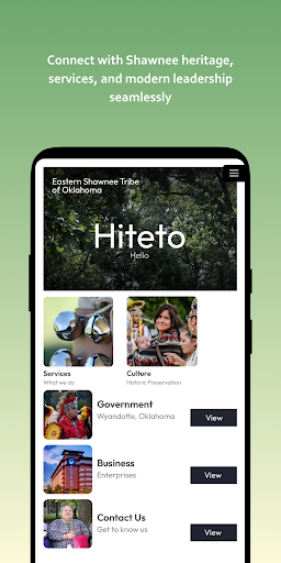 Android application Eastern Shawnee Tribe screenshort