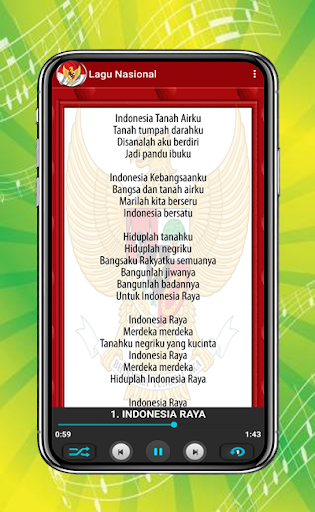 Lagu Nasional Bangsa Indonesia Screen 3
