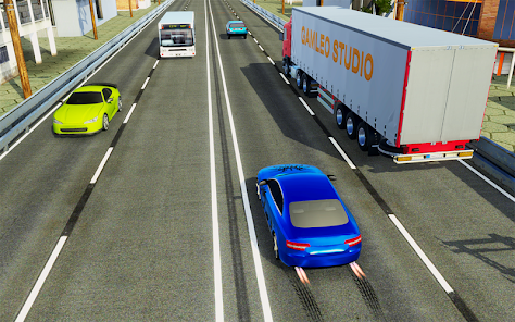 Captura de Pantalla 2 carrera de autos en carretera android