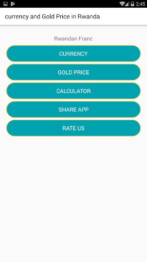 Android application currency & Gold Price in Rwand screenshort