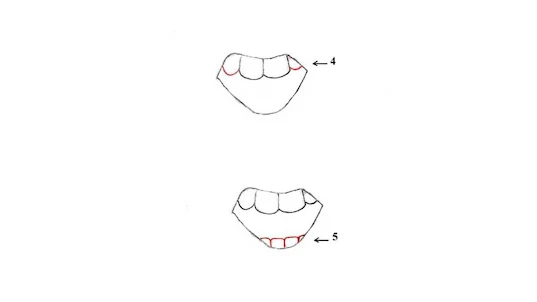 como desenhar labios