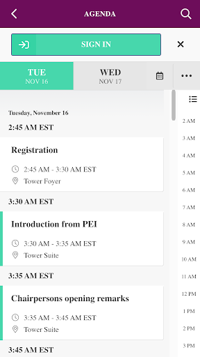 Android application Operating Partners Forum 2021 screenshort