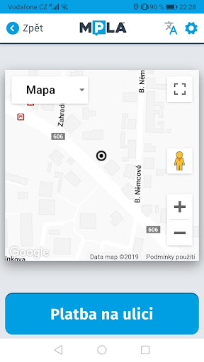 Android application Parkování Pardubice screenshort