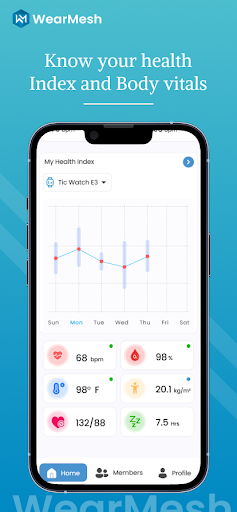 Android application WearMesh - Watch screenshort