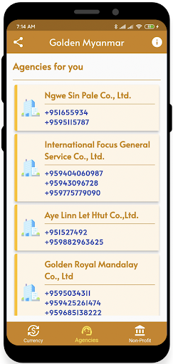 Golden Myanmar - Exchange Rate Screen 3