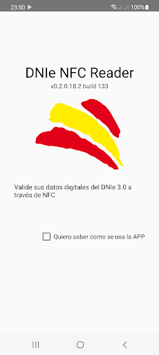 Android application DNIe NFC Reader screenshort