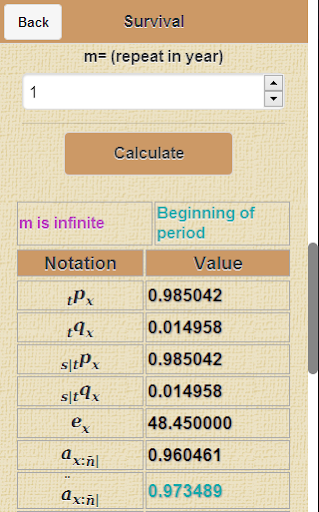 Actuarial Calculator