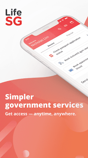 Android application LifeSG screenshort