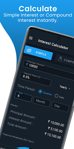 Android application Easy Interest Calculator screenshort