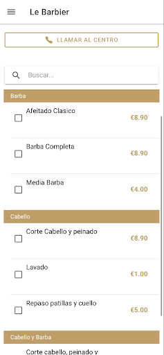 Android application Le Barbier screenshort